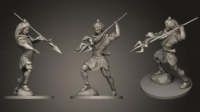 Figurines heroes, monsters and demons (Sci Fi Shive, STKM_1524) 3D models for cnc